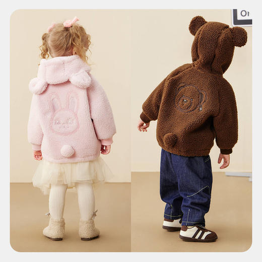 【净电绒】迷你巴拉男女童外套联名泰迪熊宝宝外衣2025冬新品 商品图2