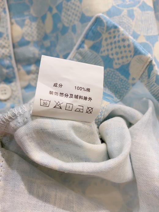 松植屋情侣款猫头长袖长裤纱布睡衣春秋男女全棉家居服套装 商品图9