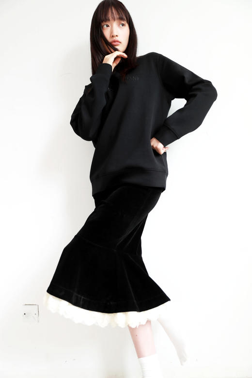 横标重工刺绣，字母提花卫衣。正肩纯色宽松长袖卫衣外套C101566 商品图10