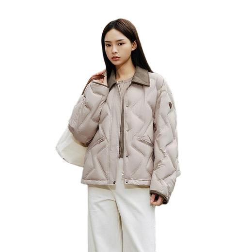 坦博尔 女翻领短款轻薄羽绒服 TB5330228A 商品图1