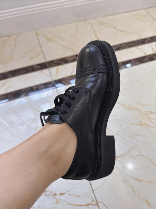 1015-13高端 miu系带德比鞋 柔韧扎实炒鸡好穿 4cm跟准码选号足 36.5可选37 商品图1