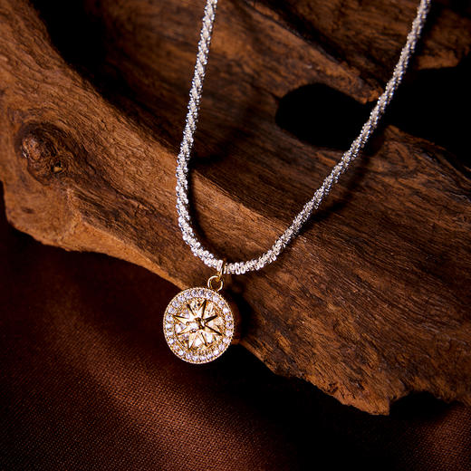 Manreya玛芮雅“福运星芒”幸运罗盘项链、耳饰|铜镀金 商品图6