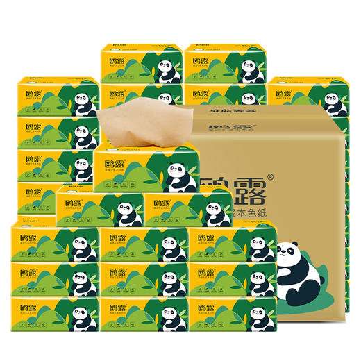 鸥露 竹浆本色抽纸4层90抽*40包L码 OLB90-40L 商品图0