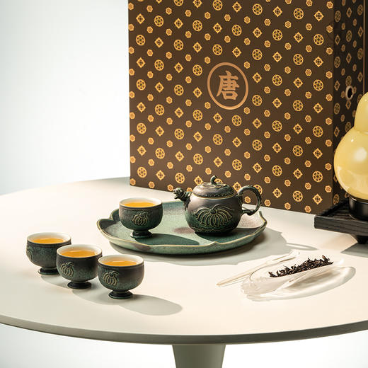 万仟堂陕历博联名款五代莲香·成套陶瓷茶具 商品图11