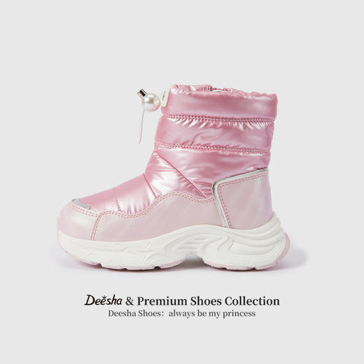 笛莎Deesha 女童童鞋2025冬季新款短筒雪地靴 商品图0