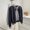 2025早秋新款！假两件拼色连帽针织开衫女宽松软糯慵懒风女上衣开衫！ 商品缩略图0