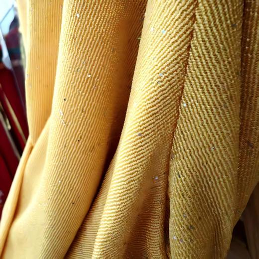 仅一件！ 【断码清仓】复古优雅姜黄色显瘦长袖亮丝针织交领上衣日常穿搭气质打底衫ZFYY014 商品图7