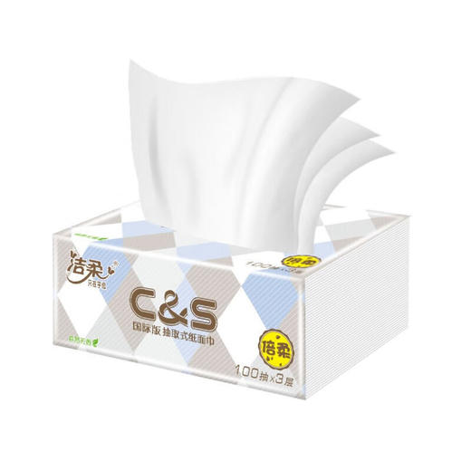 洁柔 CS天然无香抽纸3层100抽6包*1提(新旧款式随机) JR86B01T 商品图4