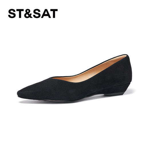 星期六经典简约百搭尖头低跟单鞋SSD3111594 商品图0