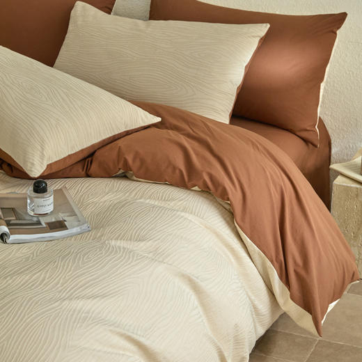 彼加曼 简尚水洗大提花四件套-奶昔白 200*230cm BGM-T2501 商品图4