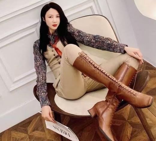 “琥珀流光”骑马靴，独家打版优质头层牛皮手工定制 商品图0