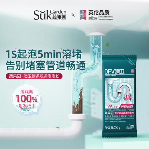 原价29.9 限时折扣9.7元【蔬果园】下水道疏通溶解粉50g*4袋 商品图5
