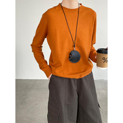 2025秋冬新款打底上衣！8色圆领一线成衣打底衫女绵羊毛百搭气质针织上衣！ 商品图1