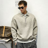 徐太浪【cleanfit 半拉链】灰色套头卫衣男秋季男装休闲通勤上衣 商品缩略图0