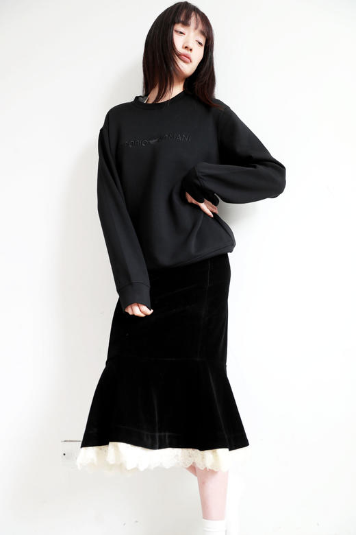 横标重工刺绣，字母提花卫衣。正肩纯色宽松长袖卫衣外套C101566 商品图11