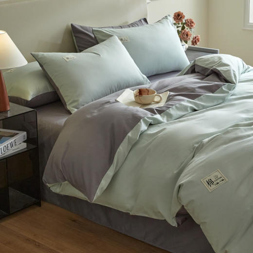 洁丽雅新疆 纯棉四件套-骇绿 JLY-CP681-1 商品图4