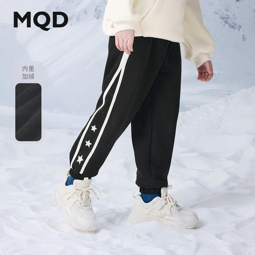 【MQD】童装男童加绒加厚针织裤冬装新款儿童保暖运动裤 商品图0