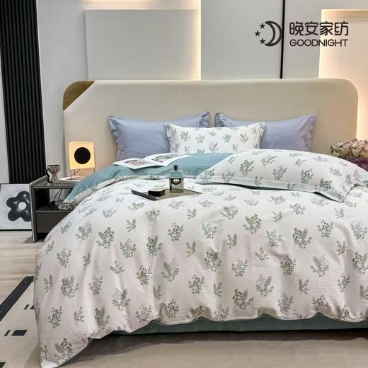 晚安家纺 纯棉床单四件套 绮罗幽梦200*230cm WA008 商品图1