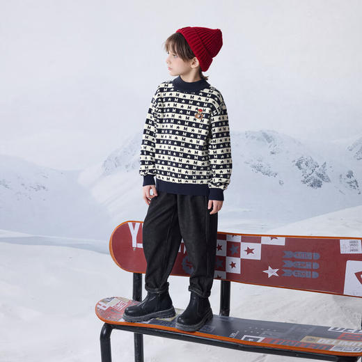 【MQD】男大童冬季学院风潮酷休闲穿搭牛仔裤 商品图3