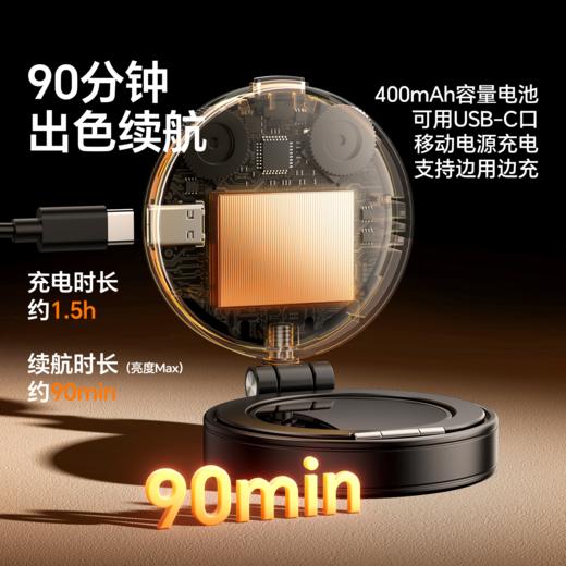 Ulanzi优篮子 LM23 Magsafe磁吸双色温补光灯熊猫灯二代柔光手机美颜拍照直播摄影打光灯自带镜子 商品图7