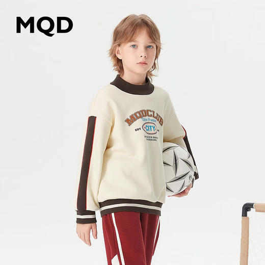 【MQD】童装男大童冬学院风卡通加绒卫衣 商品图1