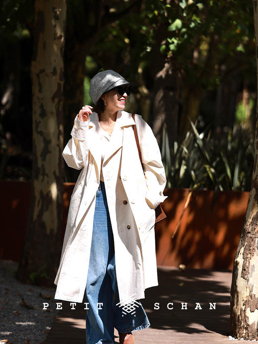 寂静的河流 棉麻混纺提花肌理感H版廓形长马甲 商品图4