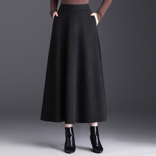 垂坠感百褶大摆裙，长款高腰A字伞裙半身裙MYX-JYM-25107-L 商品图2