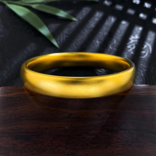 【限时克减150元】足金999.9 #复古风 古法空心固口光圈素圈轮胎手镯（面宽约11.5-12.5mm，厚约4.9mm）(ANWGFSZ00986-2),(预售产品下单后不退款不退货不换货不补差价) 商品图0