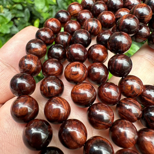 【青山特惠】1.0*108颗海南黄花梨紫油梨水波纹老料佛珠念珠男女款手串h123 商品图1