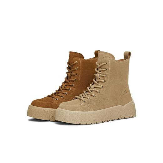 【云粉节】BF天美意2025年冬季复古真皮马丁靴女鞋短筒靴CCR40DD5吊牌价1099活动价599 商品图0