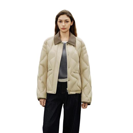 坦博尔 女翻领短款轻薄羽绒服 TB5330228A 商品图2