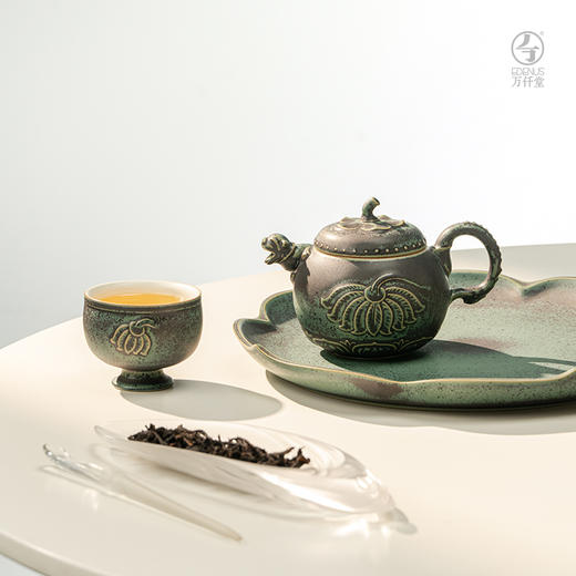 万仟堂陕历博联名款五代莲香·成套陶瓷茶具 商品图3