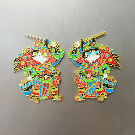 【功夫喵】门神金属冰箱贴 商品图3