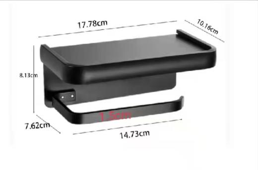 6088  枪灰色纸巾架（17.8cm） 商品图4