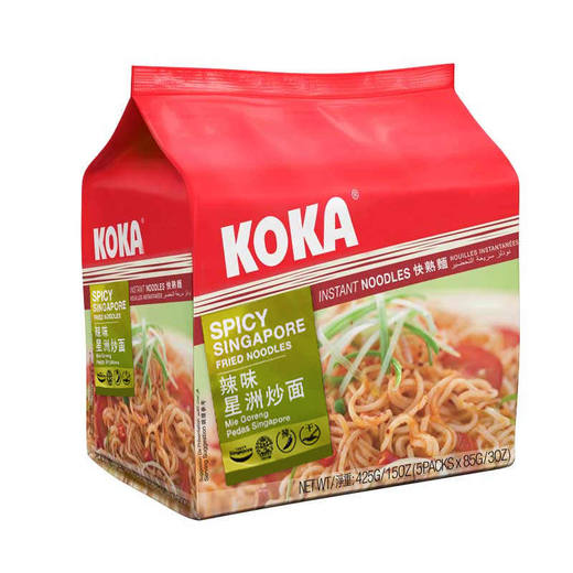 新加坡KOKA辣味星洲炒面（油炸方便面）6袋  共425克 商品图0