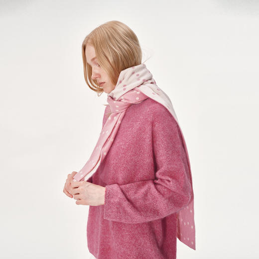 NUTH 100%绵羊毛圆领宽松保暖毛衣长袖针织衫女 商品图4