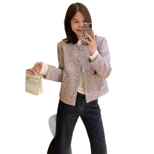 限量专属精奢粉香！四道立裁分割浮雕银扣小香外套女早秋款！ 商品图4