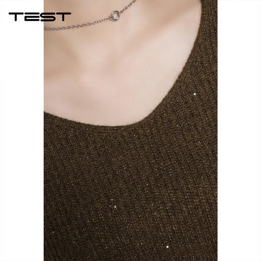 冬上新温柔慵懒风轻松穿出高级感V领毛衣1254036 商品图2