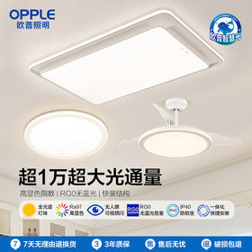 OPPLE欧普照明心境客厅设计美学奶油风线面吸顶灯套餐悦心