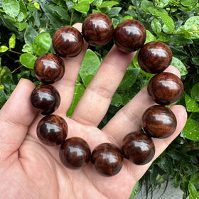 【青山特惠】2.0*12颗海南黄花梨水波紫油梨手串h1241