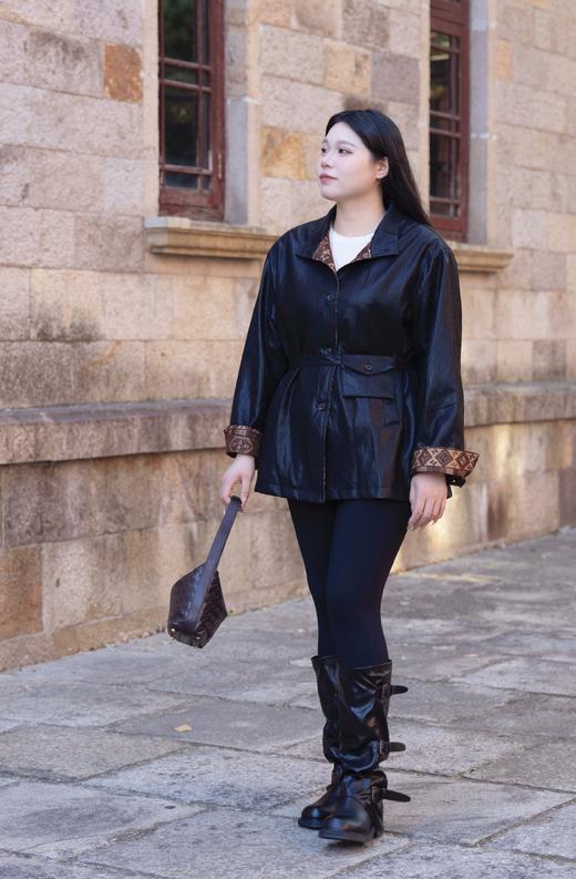 一周内发货！【乌木色羊皮  编织包】手提包，长26，高17，手提带43厘米，原创设计手提编织包！时髦大气的质感乌木色 商品图4