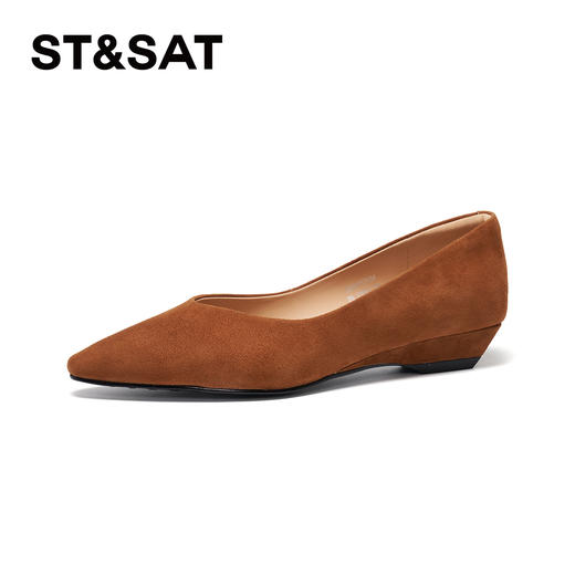 星期六经典简约百搭尖头低跟单鞋SSD3111594 商品图2