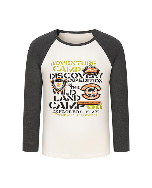 【春上新】8楼爱慕儿童Aimer Kids男孩25AW暖阳露营时光双层圆领长袖AK272J812，吊牌价499元 商品图4