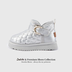 笛莎Deesha 女童童鞋2025冬季新款短筒雪地靴