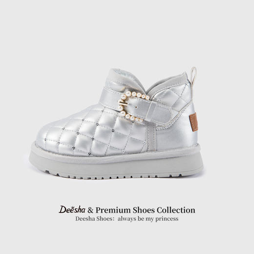 笛莎Deesha 女童童鞋2025冬季新款短筒雪地靴 商品图0