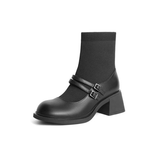 Belle百丽 女厚底增高袜靴 B8V1DDZ4 商品图1