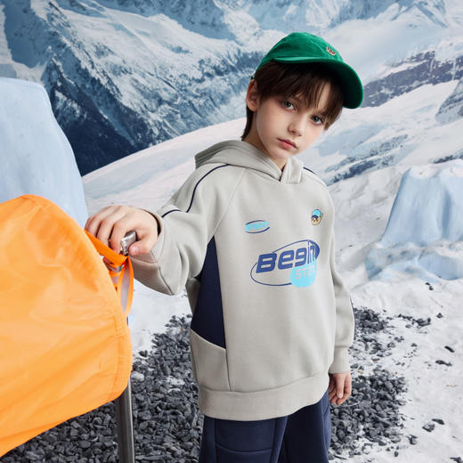 【MQD】童装男童连帽加绒卫衣秋冬新款儿童长袖内搭男大童打底 商品图4