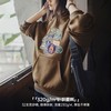 马登咖色美式重磅宽松摇粒绒加绒加厚徽章套头连帽衫卫衣女士秋冬 商品缩略图2