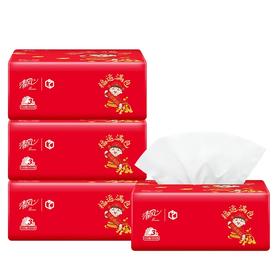 清风 小财神系列抽纸3层100抽4包 6922266485855-3