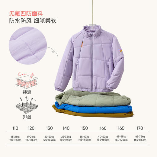 Q21软心棉纯色款设计感保暖夹棉立领棉服外套亲子款 商品图4